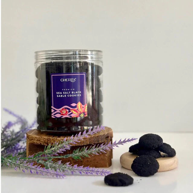 Sea salt black sable cookies, 300g